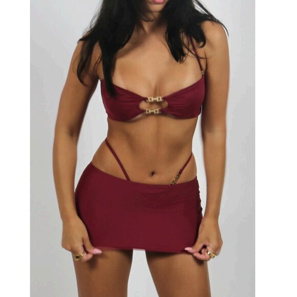 Heart of Sun Elektra Bikini Set Burgundy Limited Edition Wine - Picture 4 of 14